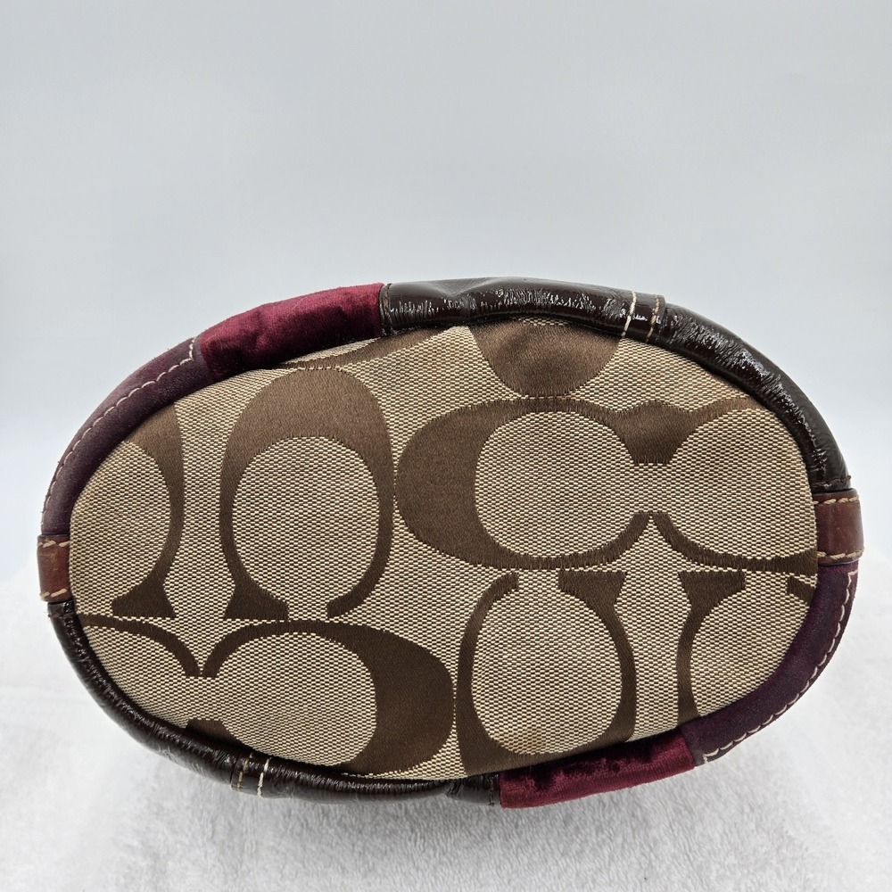 Vtg Coach Bleecker Legacy Holiday Patchwork Duffle Crossbody Shoulder Bag Purse - Picture 9 of 16